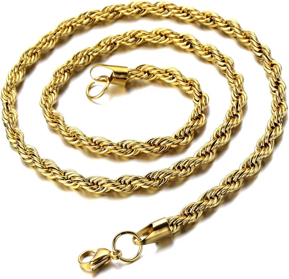 COOLSTEELANDBEYOND Mens Womens Large Steel Cross Pendant Necklace with Cubic Zirconia and Wheat Chain