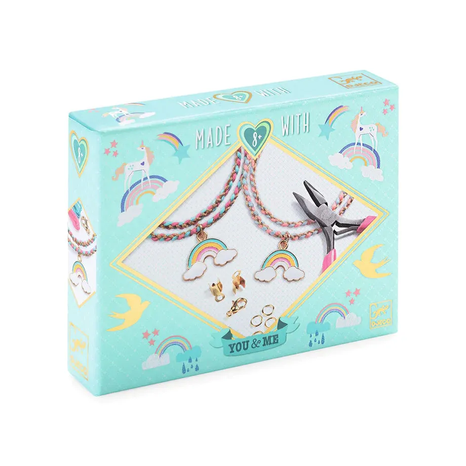 Djeco You & Me Jewelry Kit: Rainbow Kumihimo Beads & Jewelry