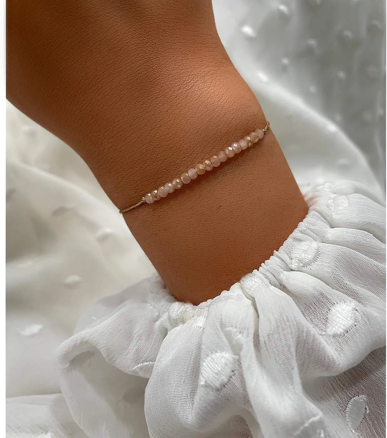 Elegance 11 designs Natural Crystal Friendship Bracelet Best Friend Bracelets Adjustable for Couple Family Women Friendship gifts 2PC