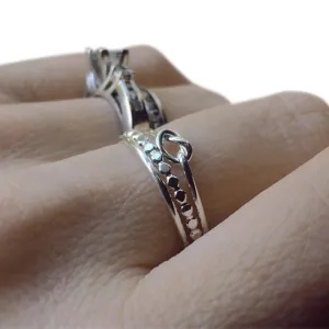 Forever and a Day Set, Knot Rings, Minimalist Love Rings, Tie the Knot Rings, Slim Stacking Rings, Sterling Rings, Rings, Anniversary Rings