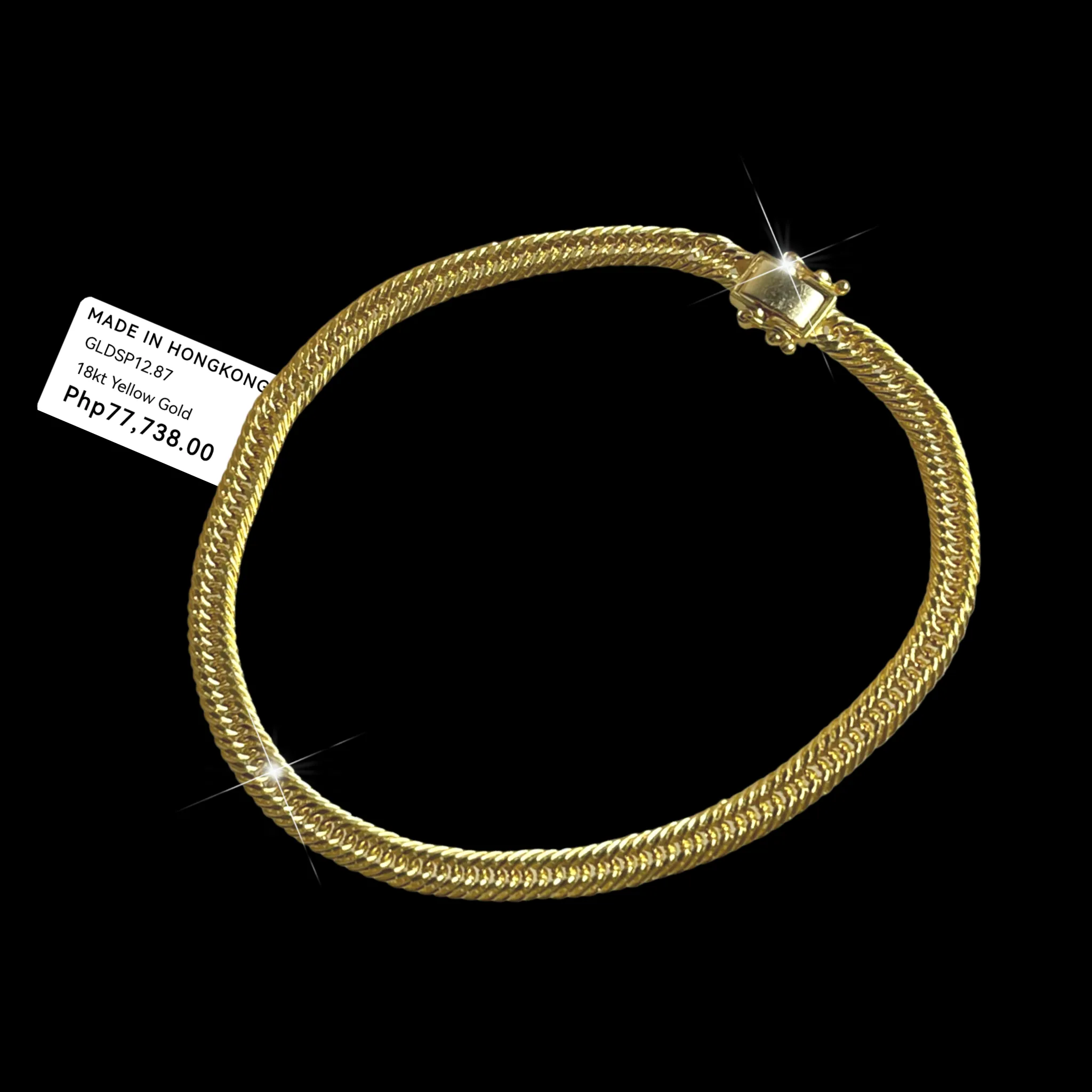 #GOLD2024 | 18K Golden Triple Lock Unisex Bracelet