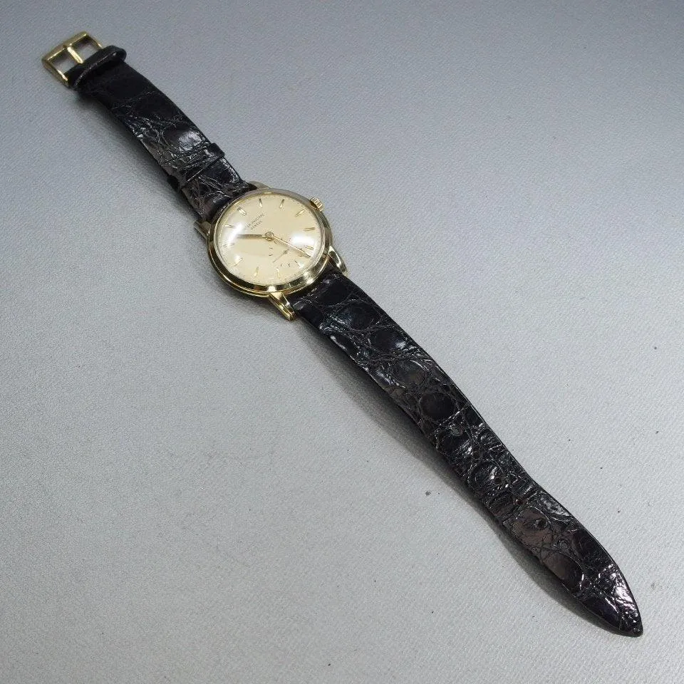 Patek Philippe Watch 18k Hand Winding 2484 Men's Wristwatch Antique with Box