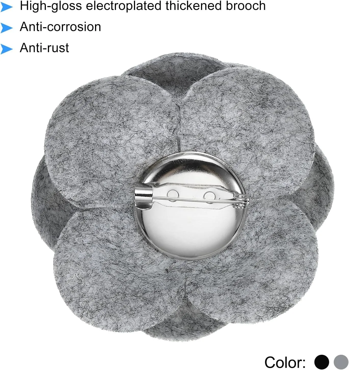 PATIKIL Camellia Fabric Pin, Flower Brooch Artificial Flowers Brooches for Women Girls Cloth Wedding Party Decor Accessories Jewelry