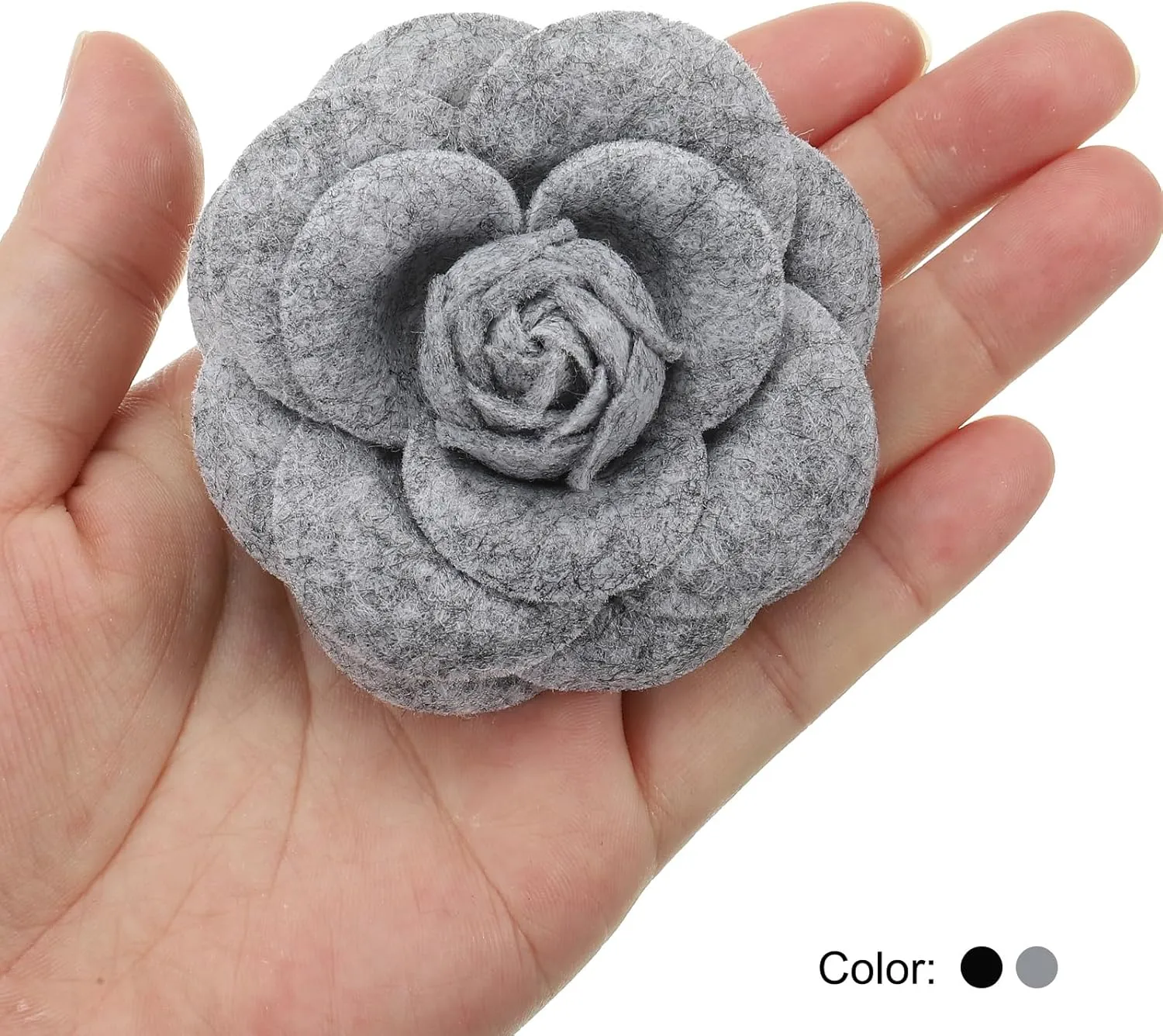 PATIKIL Camellia Fabric Pin, Flower Brooch Artificial Flowers Brooches for Women Girls Cloth Wedding Party Decor Accessories Jewelry