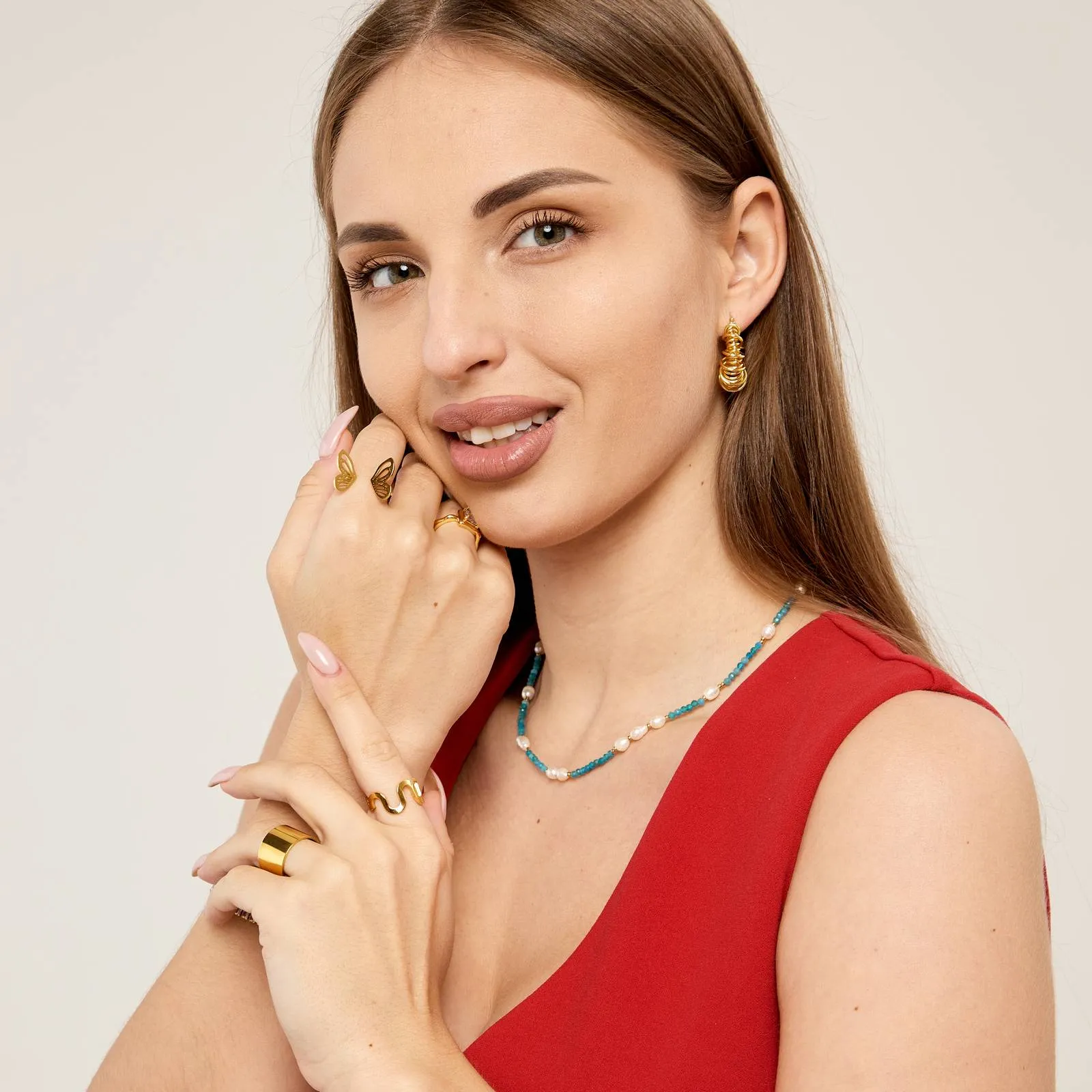 Reriti Intensity 18K gold plated Spiral Wire Earrings