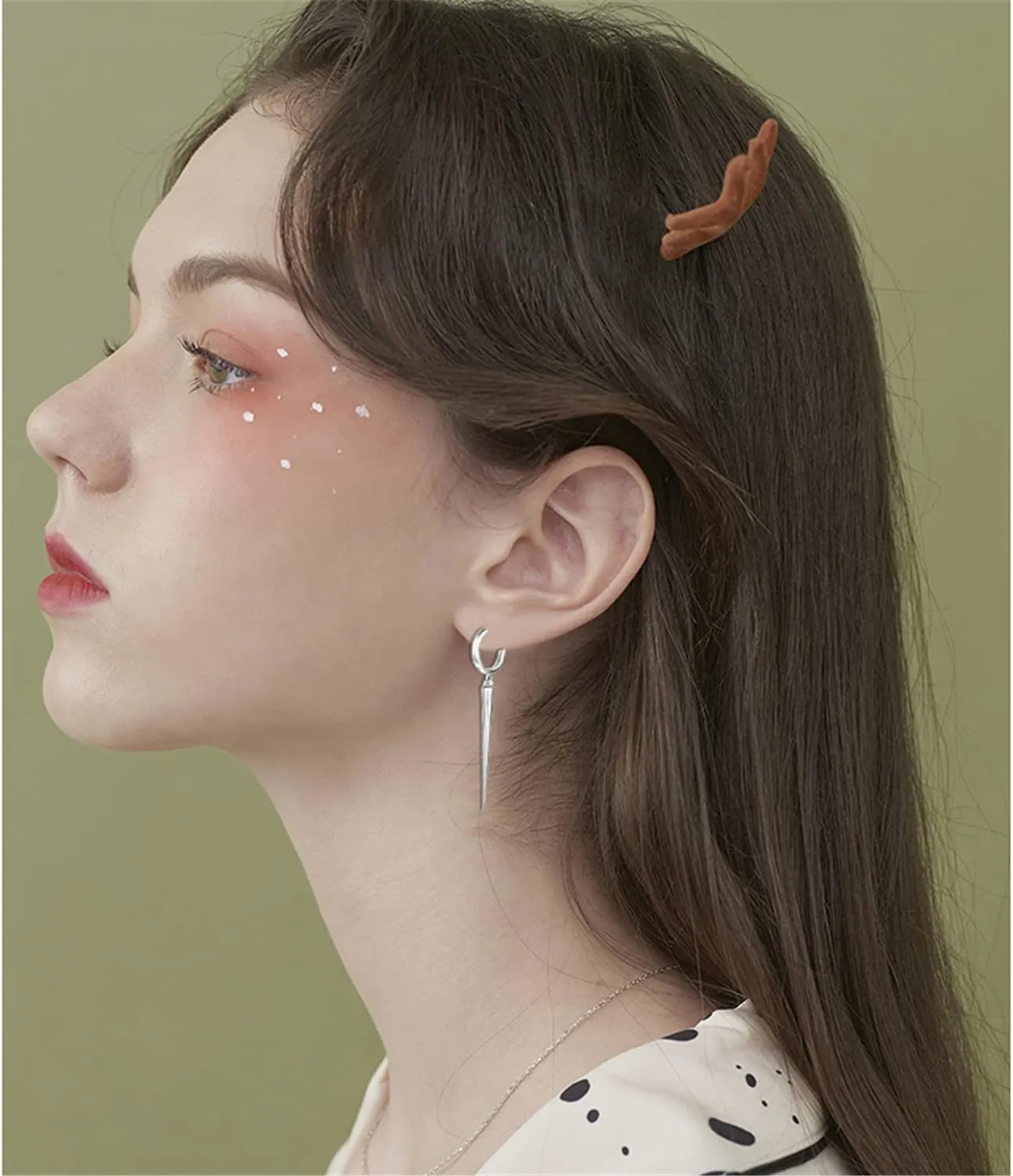 Spike Dangle Drop Hoop Earrings for Women Men Stainless Steel Hoops Cuff Cartilage Stud Tragus Helix Wrap Geometric Personalized Punk