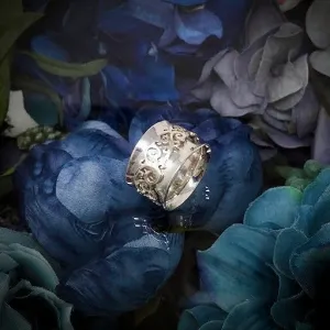 Sterling Silver Scroll Filigree Spinner Ring by Iron Alchemy