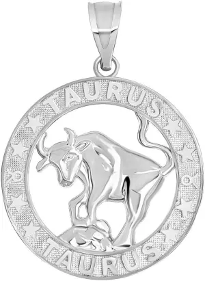 Sterling Silver Zodiac Sun Sign Symbol Pendant