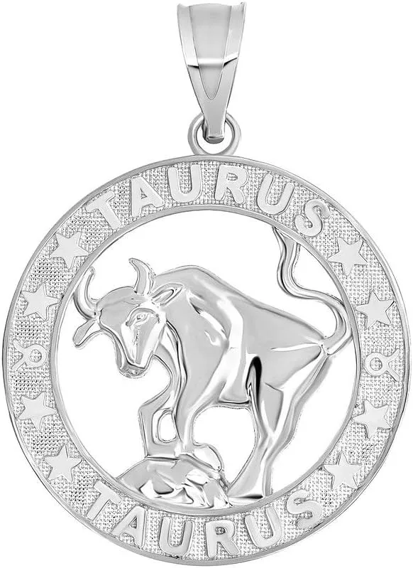 Sterling Silver Zodiac Sun Sign Symbol Pendant
